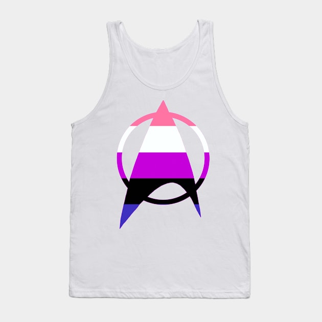 Genderfluid Starfleet Pride Tank Top by EmceeFrodis